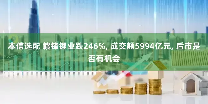 本信选配 赣锋锂业跌246%, 成交额5994亿元, 后市是否有机会